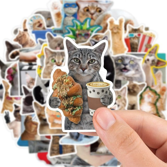 GOGOTU Katzen-Aufkleber, 65-teiliges Set, multicolour - Bild 1