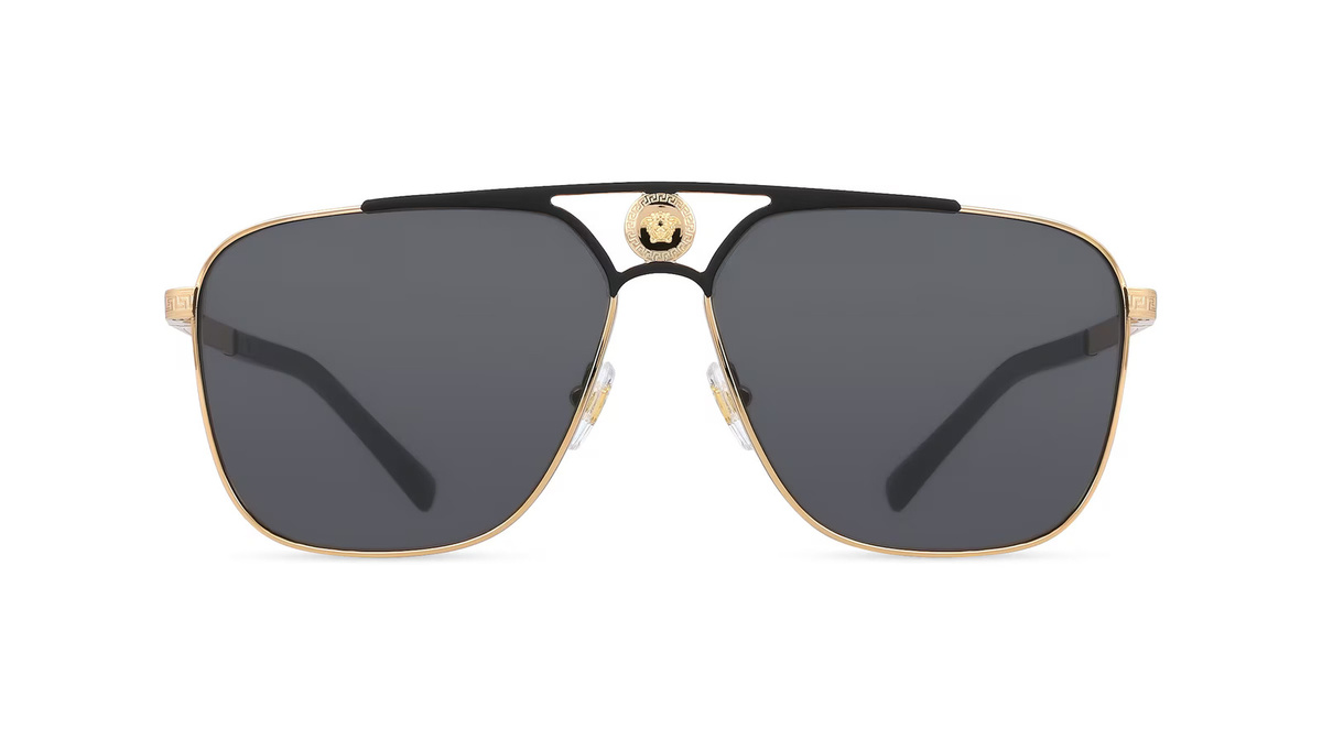 Versace VE2238 Sonnenbrille, Vollrand, Quadratisch, Metall, Herren, gold - Bild 1