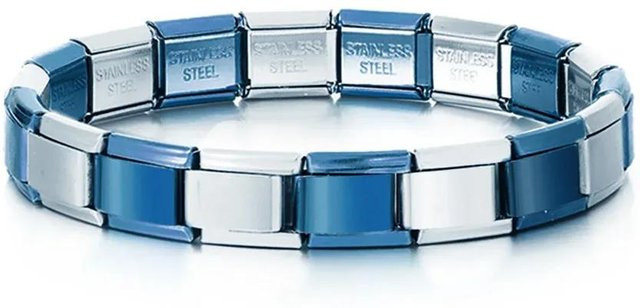 Fashion Maker 2 Charm-Gliederarmband Edelstahl, goldfarben, silberfarben, Unisex - Bild 1