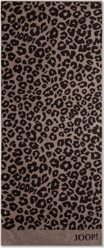 JOOP! LEO Liegetuch aus Baumwolle in Braun mit Grafikmuster, B/L: 80 x 200 cm - Bild 1