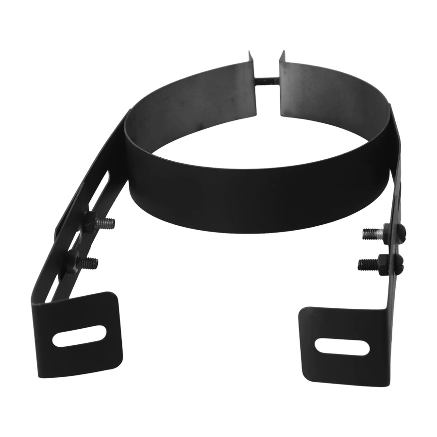 VIBRATITE Verstellbarer Schornsteinrohrhalter aus Edelstahl mit 150 mm Durchmesser als Wandhalterung für Herd und Rauchabzug - Bild 2