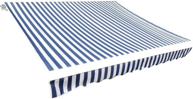 vidaXL Markisenbespannung aus Polyester in Blau und Weiß, B/H: 350 x 250 cm - Bild 1