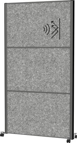 MAULconnecto UpLight Stellwandsystem mit Akustikvlies und LED-Beleuchtung, Anthrazit, H 180 cm x B 100 cm - Bild 1