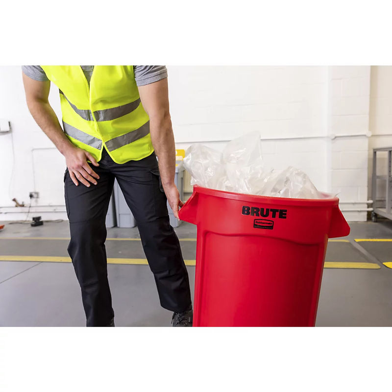 Rubbermaid Wertstoffsammler Brute aus Polyethylen, rund, 121 l, rot - Bild 4