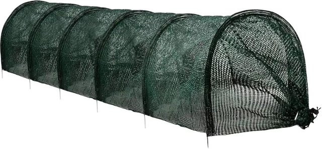 Binchi Outdoor Product Zusammenklappbarer Gewächshaustunnel mit grünem UV-Schutz Netz und Metallrahmen, Länge: 300 cm - Bild 1