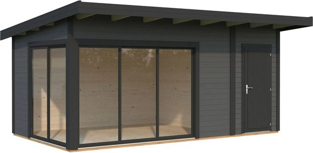 Palmako Holz-Gartenhaus Andrea mit Pultdach in Grau/Anthrazit, B: 530 cm, T: 300 cm - Bild 1