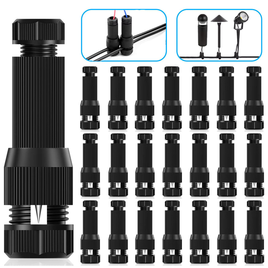AOKIN Fastlock Niederspannungs-Kabelverbinder für Landschaftsbeleuchtung, 5/10 Stück, Piercing-Ersatz für 12/14/16/18 Gauge-Kabel - Bild 3