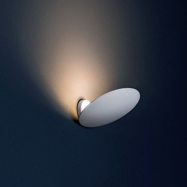 Catellani & Smith Lederam W1 LED-Wandleuchte in Weiß, Durchmesser: 25 cm, dimmbar, warmweißes Licht (2700K) - Bild 1