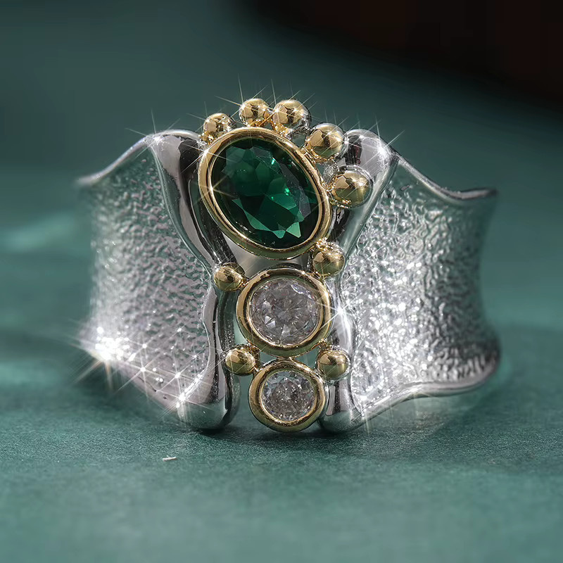 Ring, Silber, Zirkonia, Vintage, Damen - Bild 2