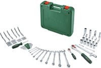 Bosch Werkzeug-Set 134-teilig mit Schraubenschlüsseln, Inbusschlüsseln und Bits in Grün - Bild 2