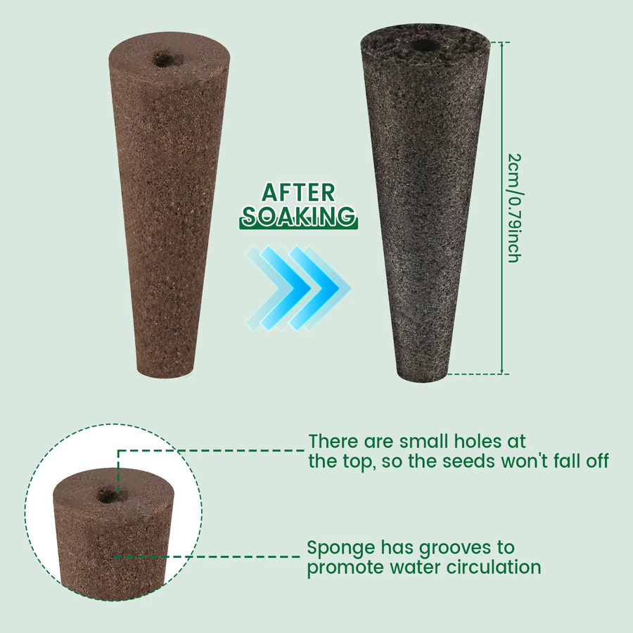 Hydroponic Pods Kit aus Kunststoff für die Pflanzenzucht mit optimaler Wasserspeicherung und Seed Starter Pads für dein Indoor-Growing - Bild 5