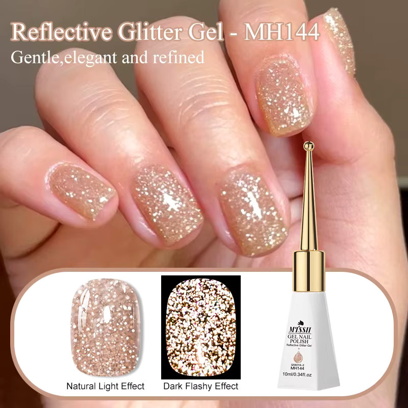 Mtssii Glitzer-Gel-Nagellack, 10 ml, Glänzend - Bild 3