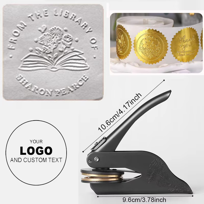 Personalisierter Buchpräger als individueller Bibliotheksstempel Ex Libris aus Metall - Bild 3