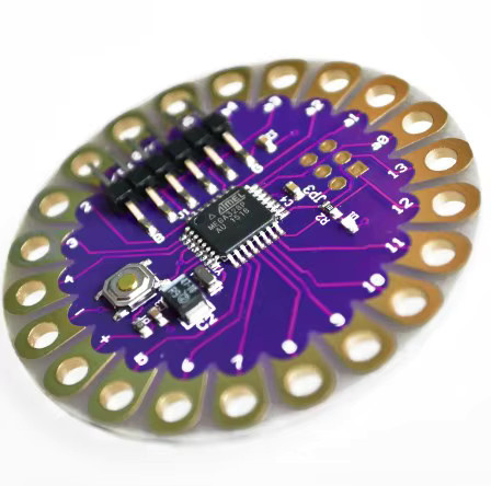 Arduino DIY Kit mit Atmega32u4 und Atmega328p Lilypad Hauptplatine in Lila mit Micro USB und WS2812 RGB Komponenten - Bild 2