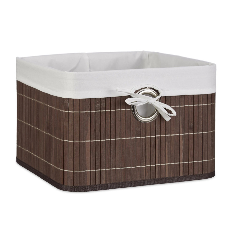 Relaxdays Aufbewahrungskorb aus Bambus in Braun, faltbar, B/T/H: 31 x 31 x 20 cm - Bild 2
