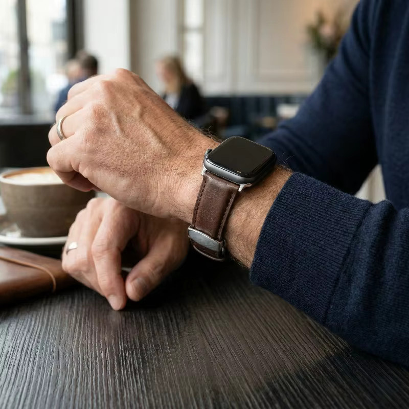 TINUORA Uhrenarmband Leder, Klassisch - Bild 2
