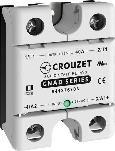 Crouzet Halbleiterrelais 84137670N 40A mit 55 V/AC Schaltspannung für Gleichstromschaltungen - Bild 1