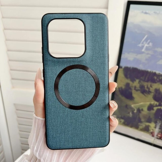 Magnetische Handyhülle aus Stoff und Leder für Motorola Signature Edge 70 Ultra Fusion+ 60 Pro 50 Neo G67 G57 Power G56 G66J/Y in Dunkelblau - Bild 1