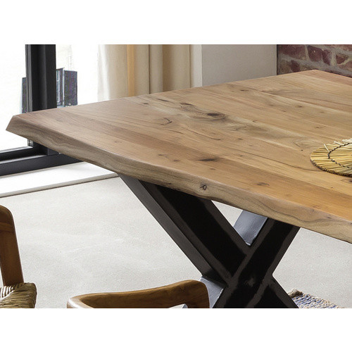 SIT Esstisch TABLES & CO aus Akazienholz in Braun mit Live Edge Design, H: 77 cm, B: 90 cm, T: 82,5 cm - Bild 2