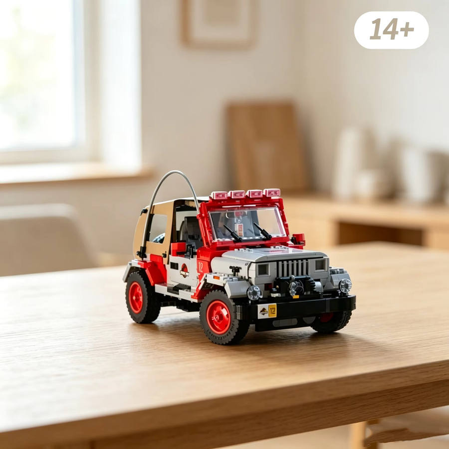 Hot Toys Jurassic Park Jeep Wrangler, Baustein-Set, 1942 Teile, ab 14 Jahre - Bild 2