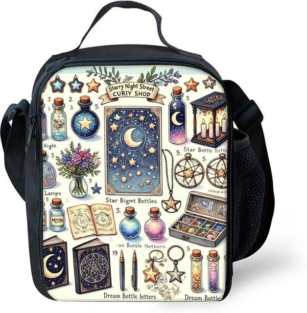 Isolierte Lunchtasche mit Tarotkarten-Aufdruck von Fancy Style Studio, Thermische Picknicktasche mit Schultergurt in Mehrfarbig - Bild 1