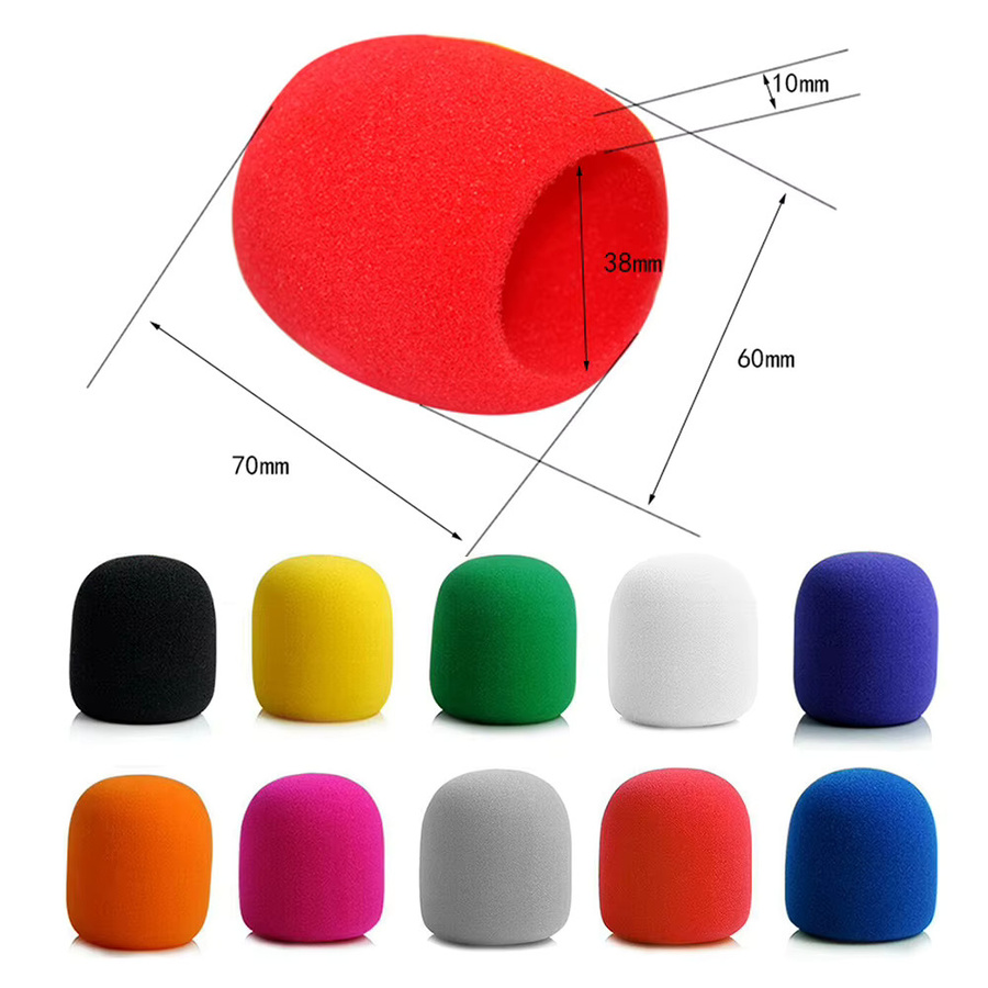 10 Stück APWIKOGER Mikrofon-Schaumstoffüberzug professioneller Studio-Windschutz in Orange und Multicolour - Bild 6