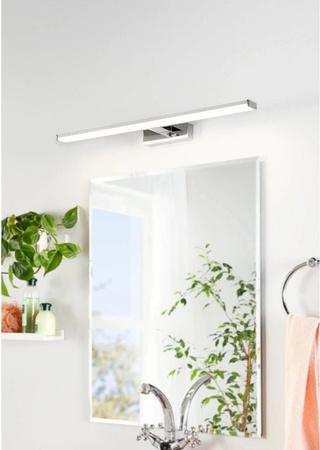 Eglo LED Spiegelleuchte Pandella 1 Wandleuchte für das Badezimmer in Weiß-Chrom-Silber