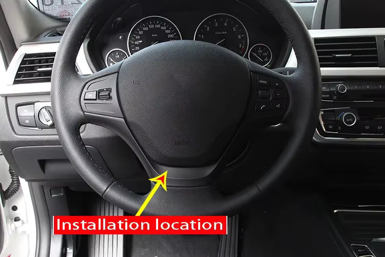 Suetlcoity Lenkrad Abdeckung Trim Formteile für BMW 1er 3er F30 F31 F34 F20 (2012-2019) in Schwarz - Bild 3
