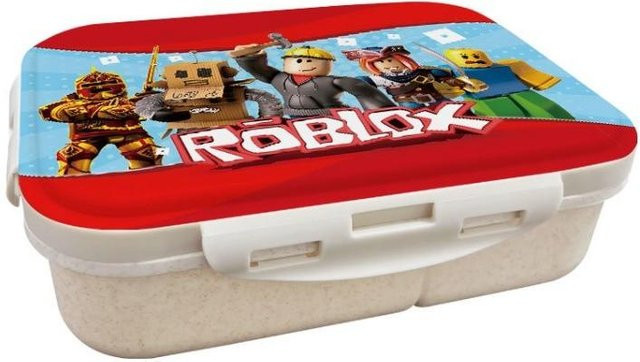 Unique Apparel Anime Cartoon Roblox Lunchbox aus Weizenstroh, Grau/Mehrfarbig - Bild 1