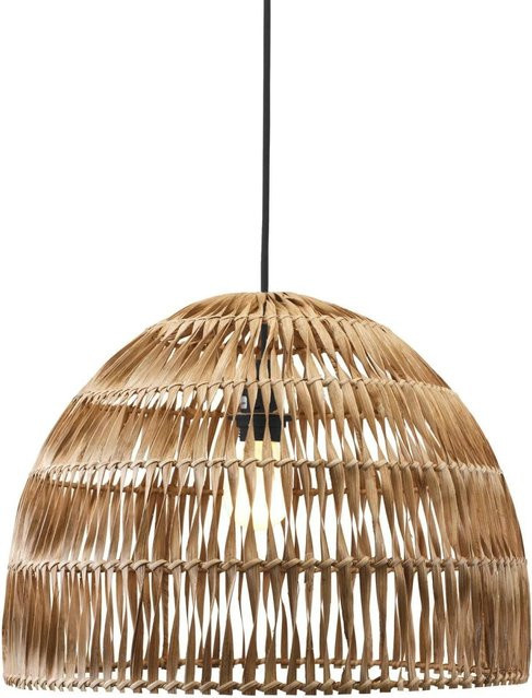 PR Home Außenpendelleuchte Lace in Beige aus Rattan im Boho-Design, B/T/H: 34 x 34 x 46 cm - Bild 1