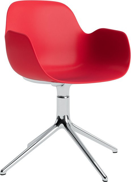 Normann Copenhagen Form Drehsessel mit Armlehnen in Rot - Bild 1