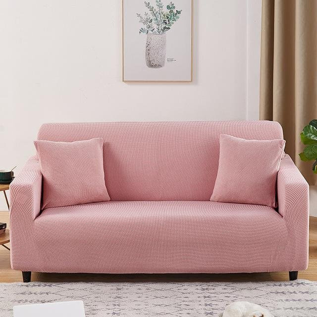 Housmife Stretch-Sofabezug aus Polarfleece für Ecksofas und Sessel, Dunkelrosa, Breite: 90-140 cm - Bild 1