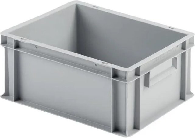 PROREGAL Eurobehälter mit geschlossenem Griff, Grau, H x B x T: 17,5 x 30 x 40 cm, 16 Liter - Bild 1
