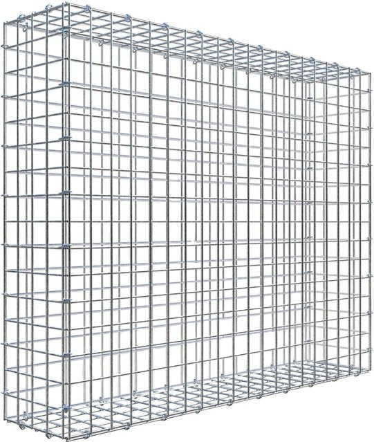 Gabiona C-Ring Gabion in Silbergrau mit einer Maschenweite von 5 x 5 cm, B/T/H: 80 x 100 x 20 cm - Bild 1