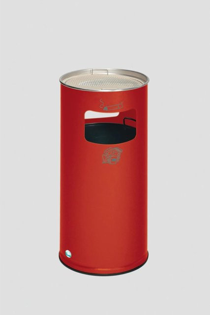 PROREGAL Klassischer Kombischer Rund aus verzinktem Stahl in Rot, H x B x T: 70 x 32 x 32 cm - Bild 1