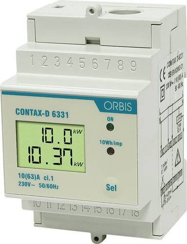 ORBIS Digitaler Wechselstromzähler OB708100 kW-Zähler 63A in Weiß - Bild 1