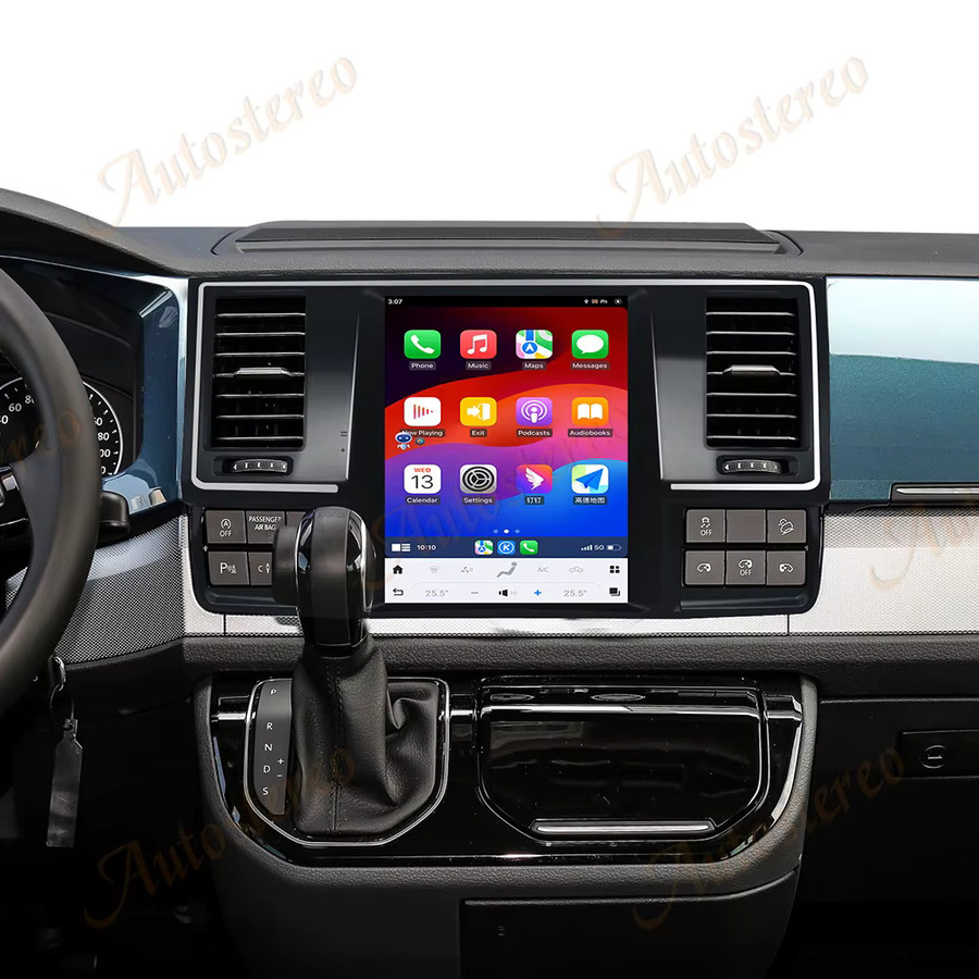 ZWNAV Android 13 Multimedia Player mit CarPlay und GPS Navigation im Tesla Stil für Volkswagen VW Caravelle T6 2014-2019, Schwarz - Bild 3