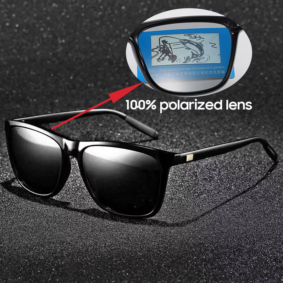 VIVIBEE Sonnenbrille, quadratisch, Vollrand, polarisiert, Unisex, blau - Bild 1