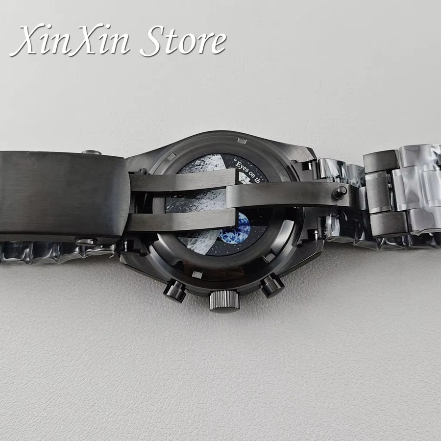 XINGHAN Chronograph, Edelstahl, Schwarz, 39,7 mm - Bild 5