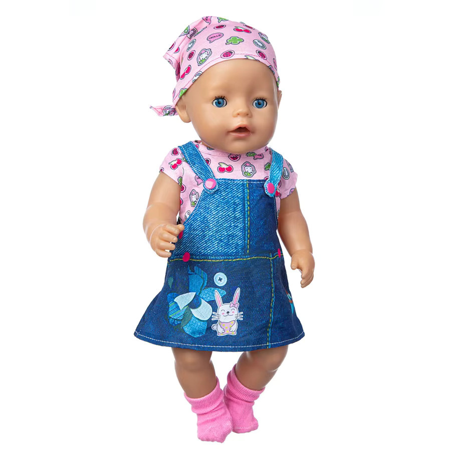 dearbei Amerikanische Puppe Kleidung Set, Cartoon Katze Druck, Zubehör - Bild 2