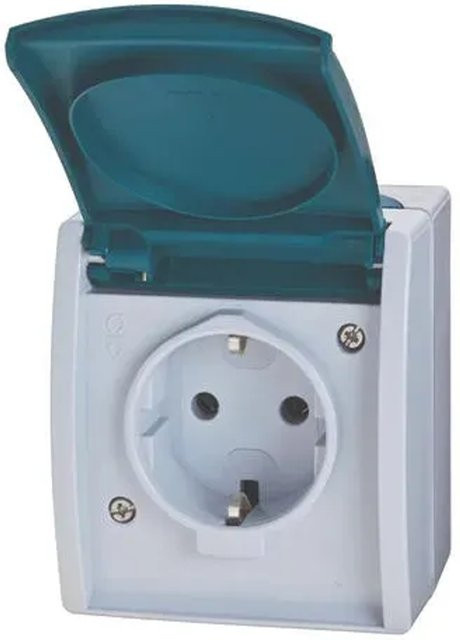 Busch-Jaeger Steckdose Aufputz IP 44 Serie Ocean - Bild 1