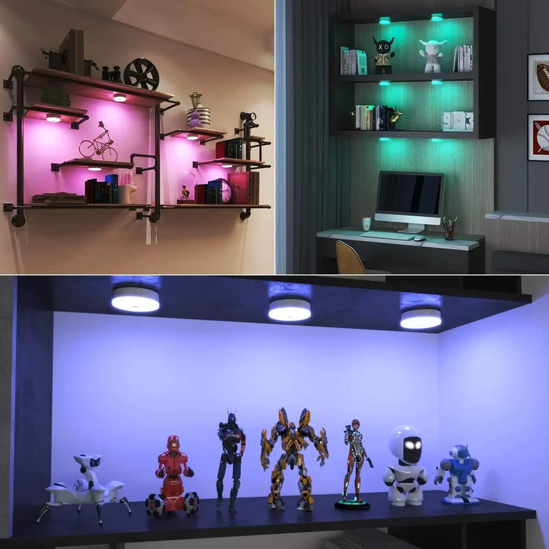 SKYSHADOW Nachtlicht mit Bewegungssensor, kabellose LED-USB-Akku-Lampe in Weiß mit RGB-Stimmungslicht für Schlafzimmer und Nachttisch - Bild 5