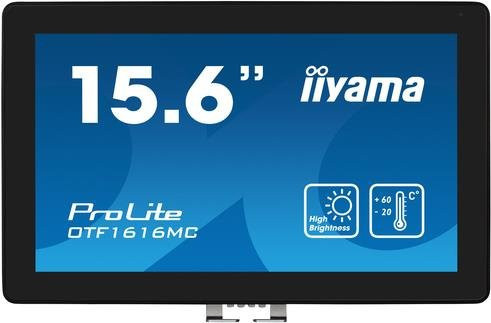 iiyama OTF1616MC-B1 Digital Signage Display mit 39,6 cm (15.6 Zoll) Full HD Touchscreen, 1100 cd/m², Schwarz - Bild 1