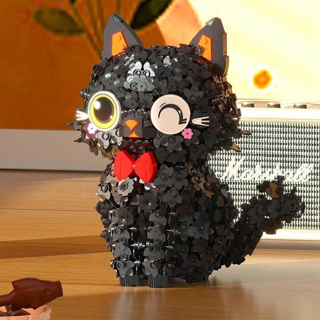 Binchi Outdoor Product Schwarze Katze Bausteine Set, ab 14 Jahre - Bild 1