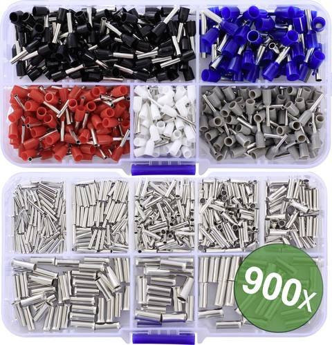 Quadrios Aderendhülsen-Sortiment Multicolor mit Kunststoffisolierung, 900 Stück (0.5 mm² bis 6.0 mm²) - Bild 1