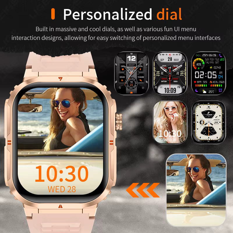 LIGE Smartwatch, Schwarz, Silikon, Damen, Männer - Bild 6