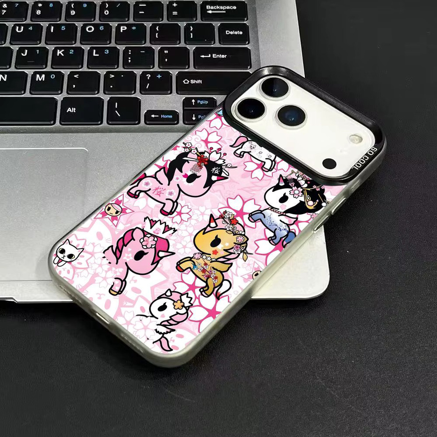 T-Tokidoki Handyhülle für iPhone 11 bis iPhone 17 Air Pro Max, bunt, rutschfest und Anti-Fingerabdruck-Schutz - Bild 2