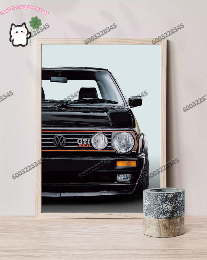 3er Set rahmenlose Leinwandbilder VW Golf GTI Supercar Poster von Potdemiel für deine Wanddekoration - Bild 2