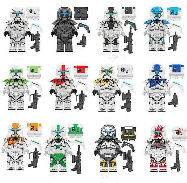 DewBloom Star Wars Commandos Lego Minifiguren 12-teiliges Set - Bild 1