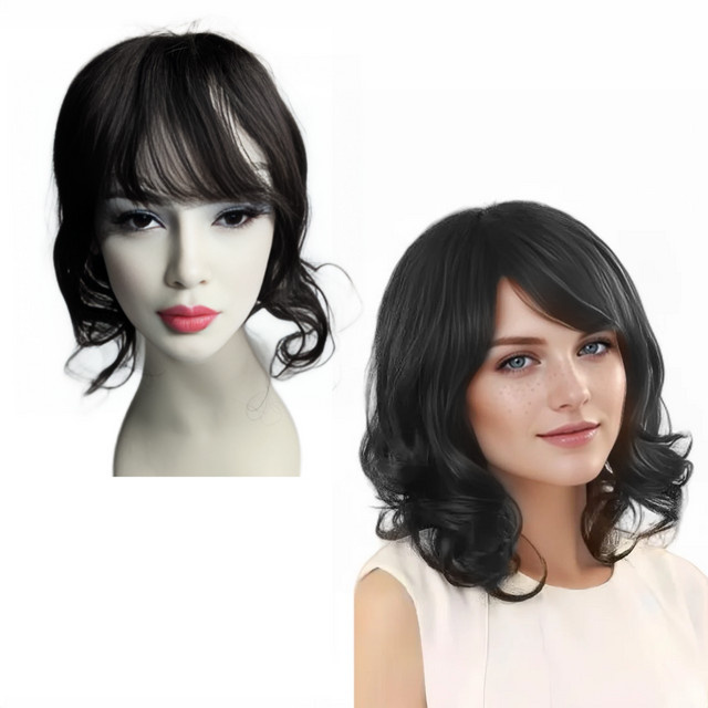 Satifresion Haaraufsatz, 35 cm, lockig, 100 % brasilianisches Echthaar, Damen - Bild 1